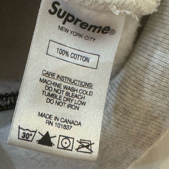 Supreme Split Crewneck Sweatshirt Black / Grey, medium - Picture 5 of 8
